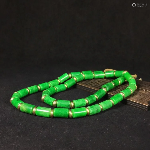 Chinese Green Beads Necklace