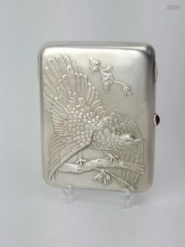 Russian Soviet Silver Cigarette Case