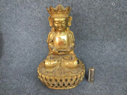 Chinese Gilt Bronze Buddha