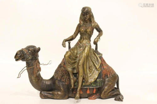 Vienna Bronze Woman Riding on Camel