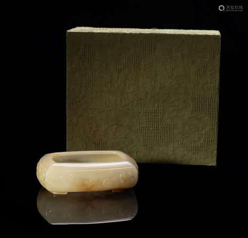 Chinese Jade Carved Brush Washer