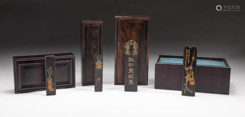 Set Chinese Ink with Wood Box