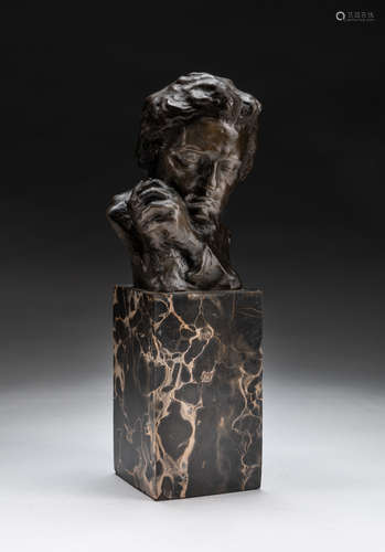 Designed Bronze Bust on Marble Stand