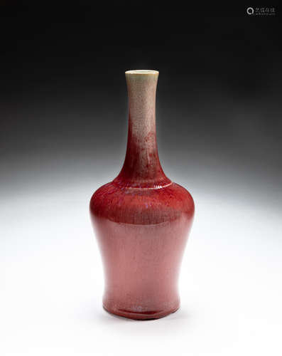 Chinese Flambe Glazed Porcelain Vase