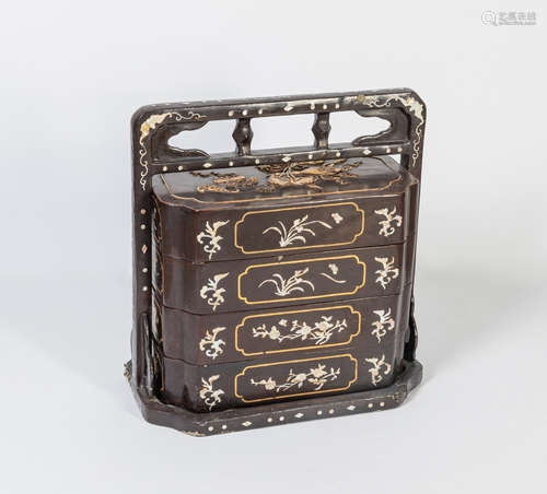 Large Chinese Export Wood Covered Box