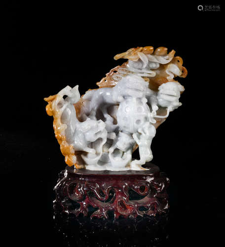 Republic Period Chinese Jade Jadeite Carving Sculpture