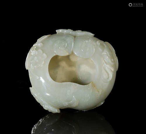 Chinese White Jade Brush Washer