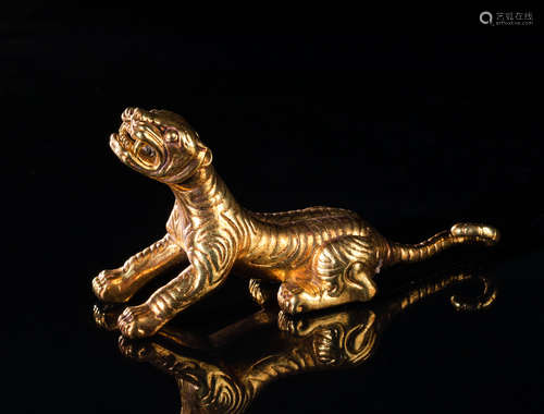 Chinese Gilt Bronze Paper Weight