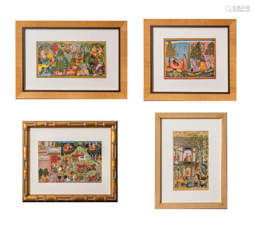 Set Indian Woodblock Prints