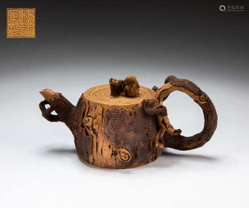 Designed Chinese Wood Like Zisha Teapot