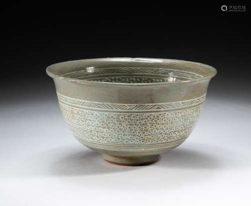 Korean Old Gray Celadon Porcelain Bowl