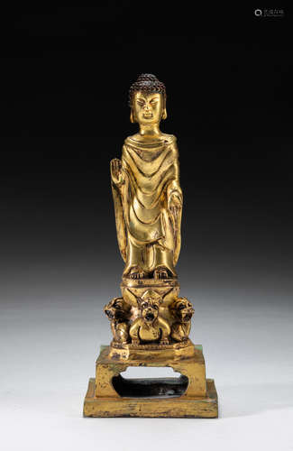 Korean Old Gilt Bronze Buddha