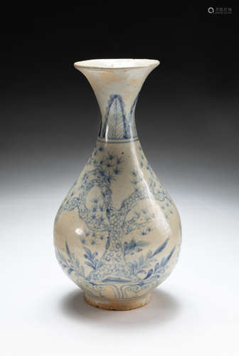 Korean Blue White Porcelain Vase