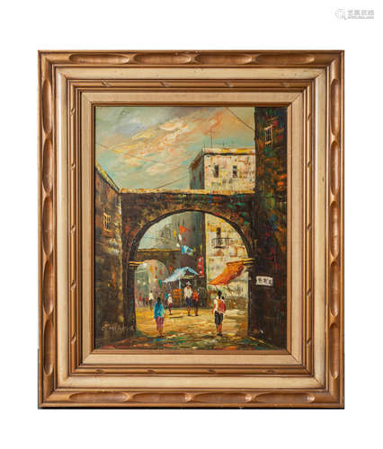 Framed Oil Painting on Canvas, C. Magnus