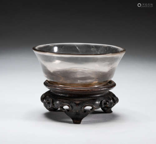 Chinese Old Clear Rock Crystal Brush Washer