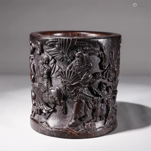 Carved Bamboo Brushpot