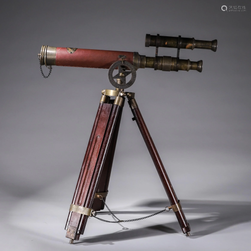 Antique Leather Decorated Telescope