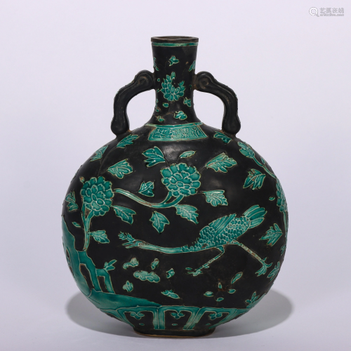 Fahua Glazed Moon Flask