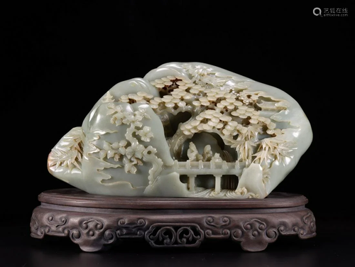 Suihan Three Friends Hetian Jade Decoration