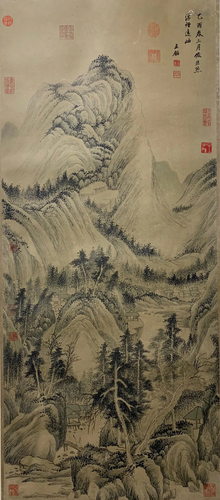 A Chinese Scroll Painting By Wang Jian