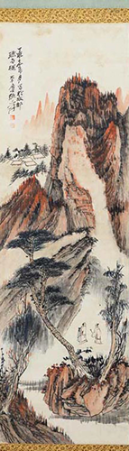 A Chinese Scroll Painting By Zhang Daqian