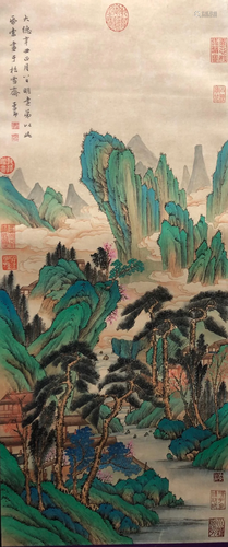 A Chinese Scroll Painting By Zhao Mengdi