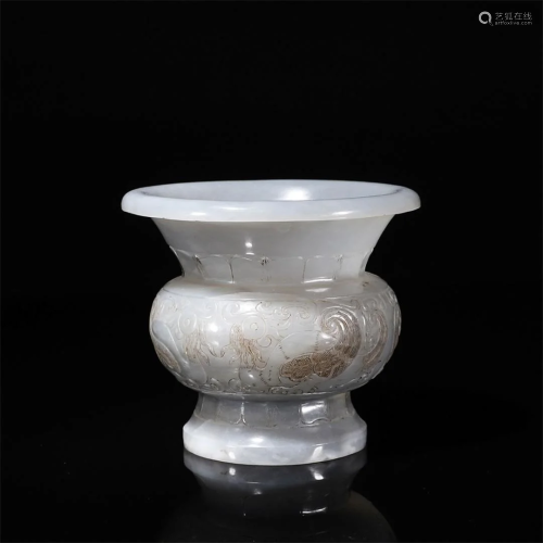 White Jade Beaker Vase