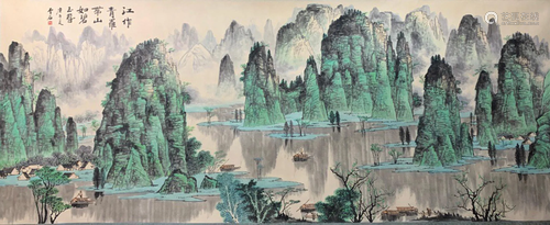 A Large Chinese Painting By Bai Xueshi on Paper Album