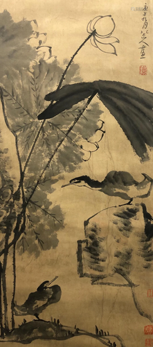 A Chinese Scroll Painting By Ba Dashanren