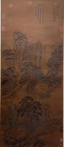 A Chinese Scroll Painting By Wang Meng