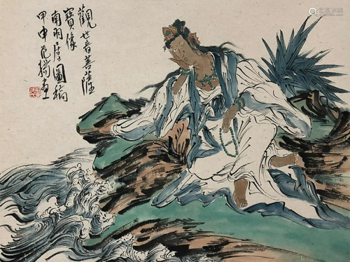 A Chinese Scroll Painting By Fan Yang
