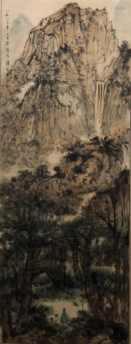 A Chinese Scroll Painting By Fu Baoshi