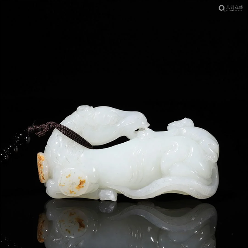 Carved White Jade Horse