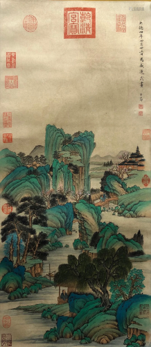 A Chinese Scroll Painting By Zhao Mengdi