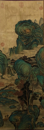 A Chinese Scroll Painting By Zhao Boju