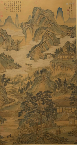 A Chinese Scroll Painting By Wang Meng