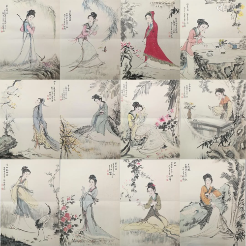 A Chinese Album Painting By Bai Bohua