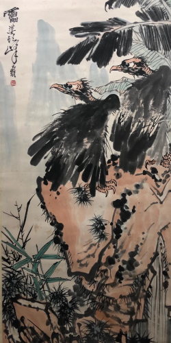 A Chinese Scroll Painting By Pan Tianshou