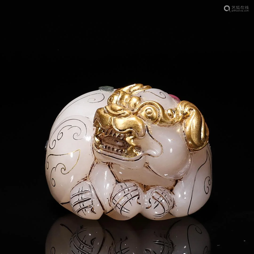 White Jade Beast Paper Weight