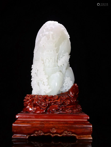 Landscape Hetian Jade Decoration