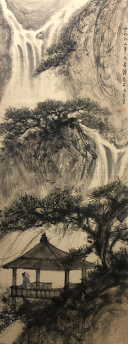 A Chinese Scroll Painting By Fu Baoshi