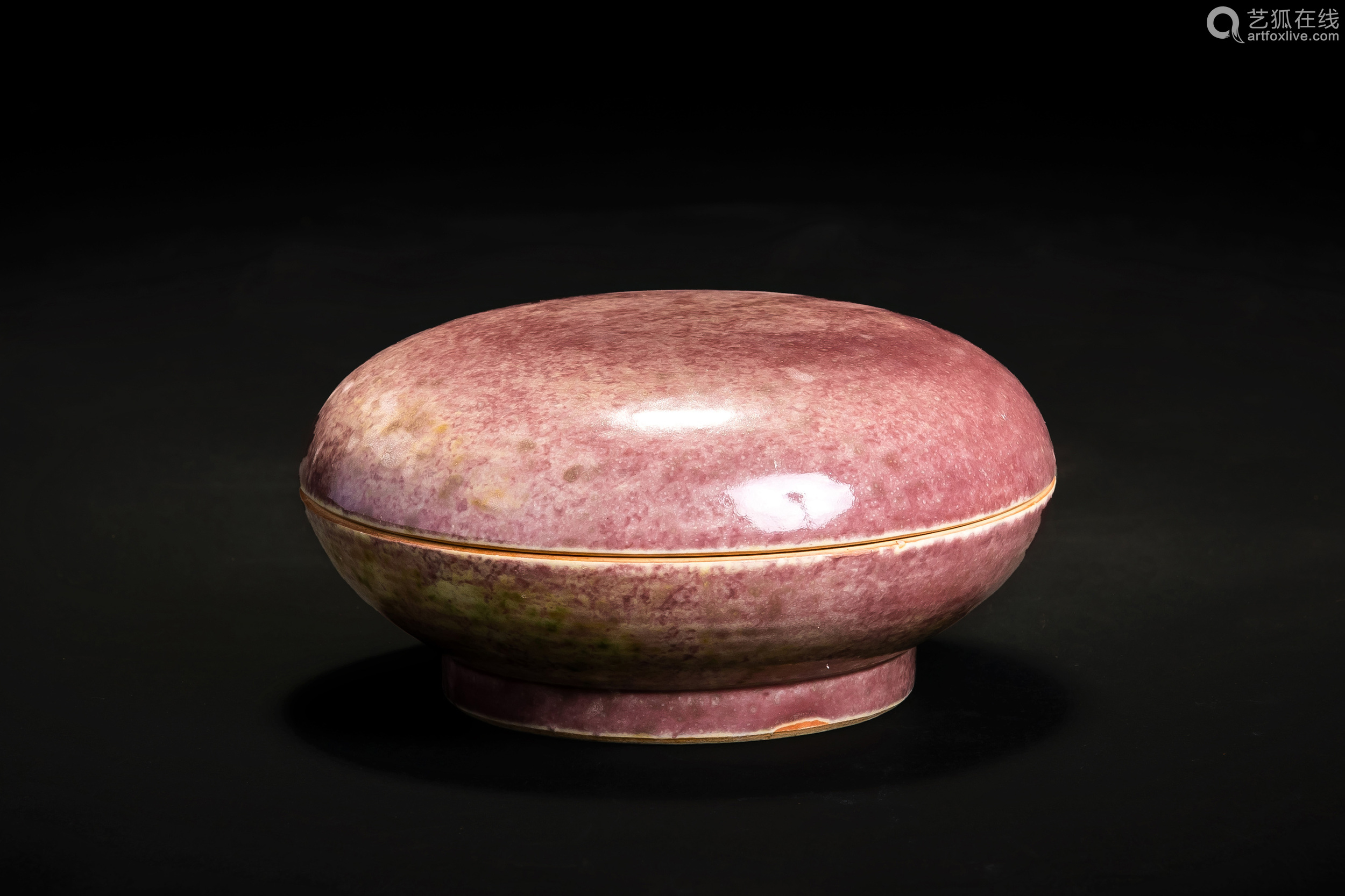 清桃花紅大盒子香合 Deal Price Picture