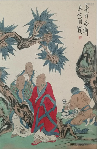 A Chinese Scroll Painting By Fan Yang