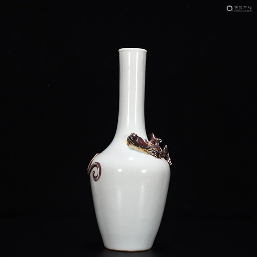 Cooper Red Dragon Vase Kangxi Style