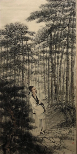 A Chinese Scroll Painting By Fu Baoshi