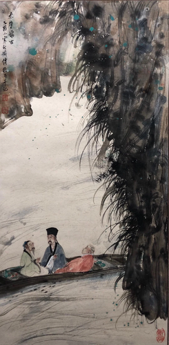 A Chinese Scroll Painting By Fu Baoshi