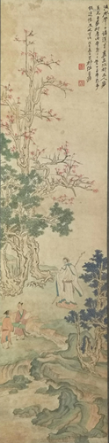 A Chinese Scroll Painting By Zhang Daqian