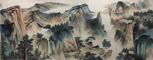 A Large Chinese Painting By Xie Zhiliu on Paper Album