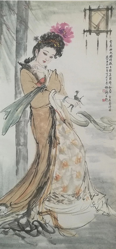 A Chinese Scroll Painting By Bai Bohua