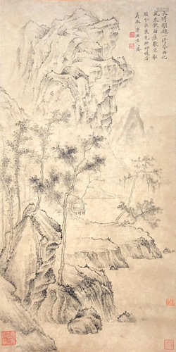 A Chinese Scroll Painting By Shi Tao